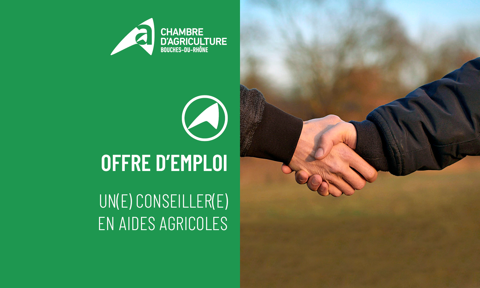 Offre d'emploi CA13 : Un(e) conseiller(e) en aides agricoles - Chambres d'agriculture Provence-Alpes-Côte d'Azur
